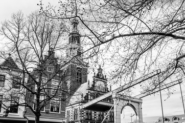 Fototapeta na wymiar Bridge in Alkmaar, the Netherlands