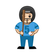 Cartoon Baseball Player