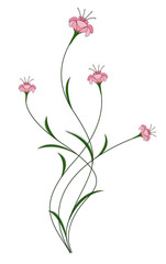 Obraz na płótnie Canvas Swirl Flowers
