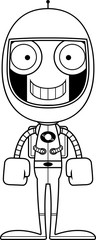 Cartoon Smiling Astronaut Robot © corythoman