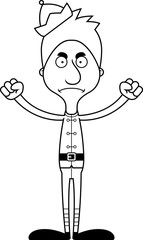 Cartoon Angry Xmas Elf Man