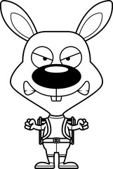 Cartoon Angry Hiker Bunny