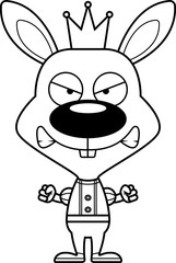 Cartoon Angry Prince Bunny