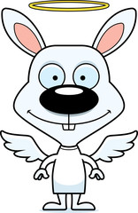 Cartoon Smiling Angel Bunny