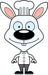 Fototapeta na wymiar Cartoon Smiling Chef Bunny