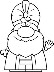 Waving Cartoon Sultan