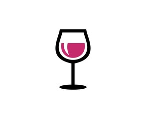 Wine glass logo