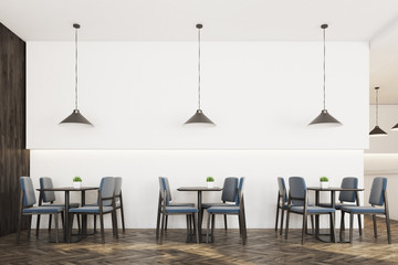 Gray chair cafe interior