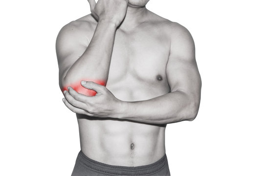 adult male elbow pain
