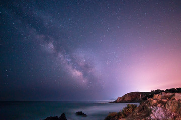 Milky way in the sky of Sardinia