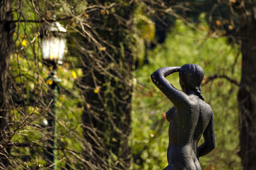 Woman looking for light