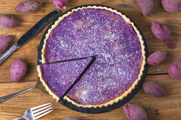Purple potato pie, purple potato