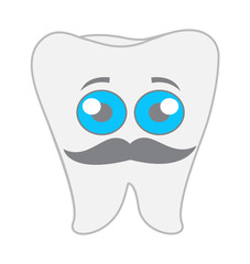 Funny Cartoon Teeth Vector