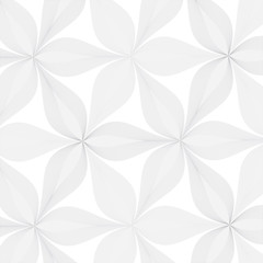 Abstract linear petal flower. Vector pattern