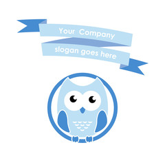 Owl logo. Logo of education, mind, development. Vector illustration.  	
