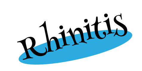 Rhinitis rubber stamp. Grunge design with dust scratches. Effects can be easily removed for a clean, crisp look. Color is easily changed.