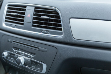 Car front panel. Car interior