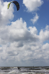 Kite surfing in Zandvoort, Netherlands