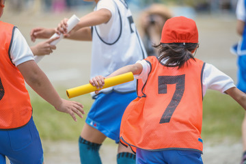 運動会　リレー風景