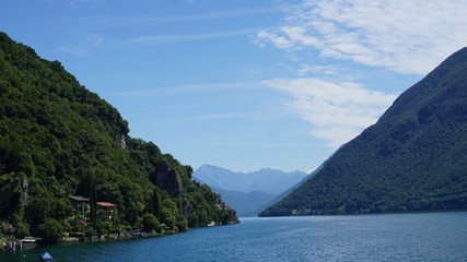 Luganer See bei Gandria, Schweiz