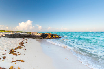 Idyllic scenery of Caribbean sea of Mexico