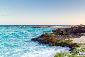 Idyllic scenery of Caribbean sea of Mexico