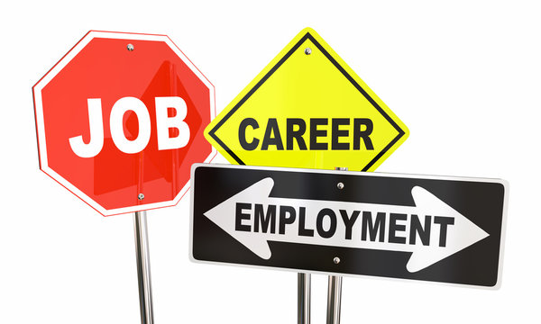 Job Career Employment Signs 3d Illustration