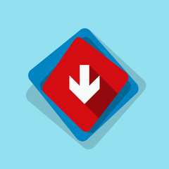 Down Arrow sign illustration
