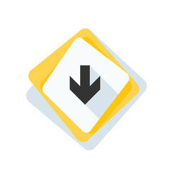 Down Arrow sign illustration