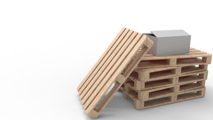 Pallets with the box
