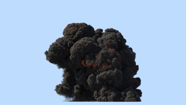 Fuel explosion with alpha mask