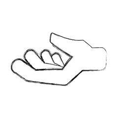 Hand symbol isolated