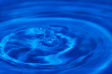 Horizontal macro shot of water drop
