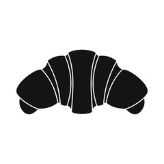 Croissant bakery product in black simple silhouette style icons vector illustration for design