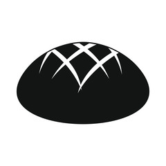 Bread bakery product in black simple silhouette style icons vector illustration for design and web