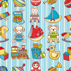 Child toy seamless pattern. Design element