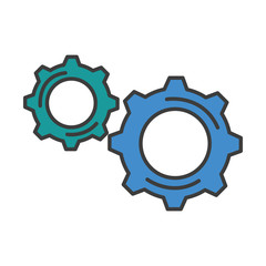 gears machinery isolated icon vector illustration design