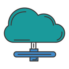 cloud computing isolated icon vector illustration design