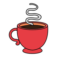 coffee cup hot icon vector illustration design