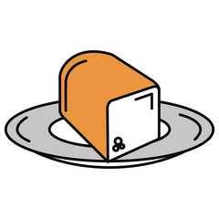 delicious toast bread icon vector illustration design