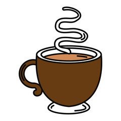 coffee cup hot icon vector illustration design