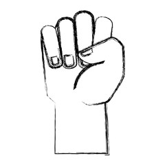hand human fist icon vector illustration design