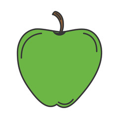 apple fresh fruit icon vector illustration design