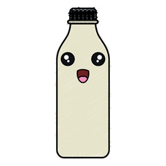 plastic bottle kawaii character vector illustration design