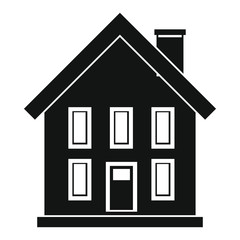 Village house black simple silhouette icon vector illustration for design and web isolated
