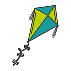 kite flying isolated icon vector illustration design