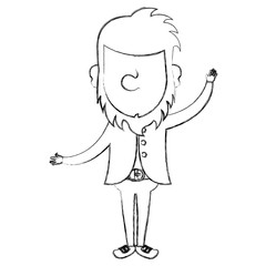 leprechaun avatar character icon vector illustration design