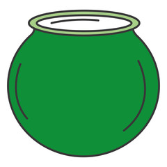 saint patrick cauldron icon vector illustration design
