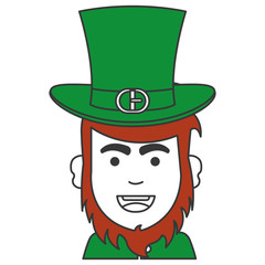 leprechaun avatar character icon vector illustration design