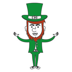 leprechaun avatar character icon vector illustration design